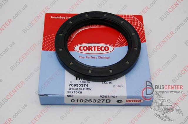 Сальник передньої маточини, внутрішній 01026327B CORTECO