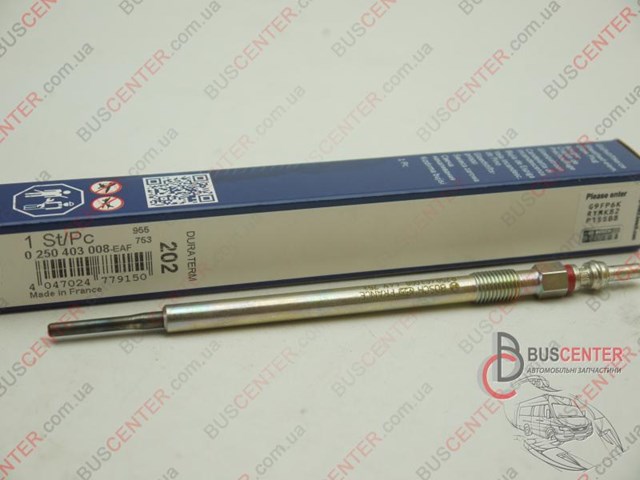Свічки розжарювання 0250403008 BOSCH