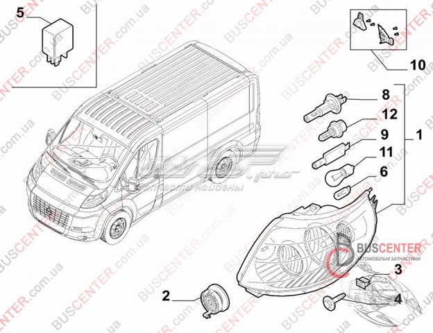 Фара ліва 1369497080 FIAT