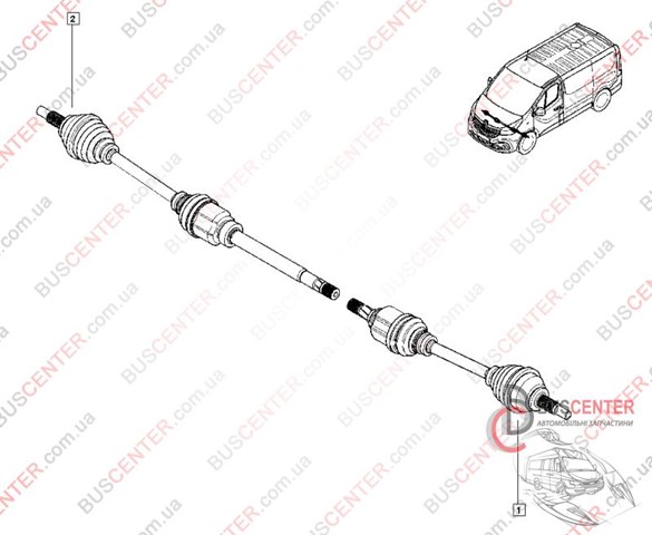 Привід правий 391008636R RENAULT