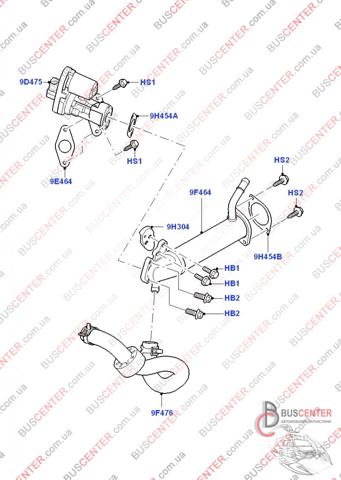 Патрубок системи рециркуляції ВГ 8C119F476AB FORD