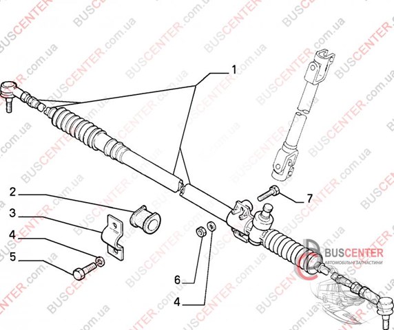Рульова рейка 9458157280 FIAT