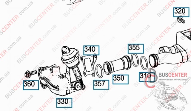 Прокладка EGR-клапана рециркуляції A0189979045 MERCEDES
