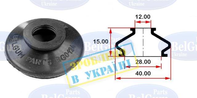 Пильовик шарніра центральної рульової тяги BG0124 BELGUM