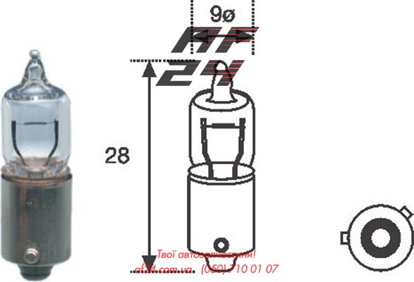 Лампа H6W12 MAGNETI MARELLI