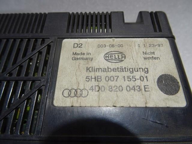 Блок управління режимів опалення / кондиціонування 4D0820043E VAG