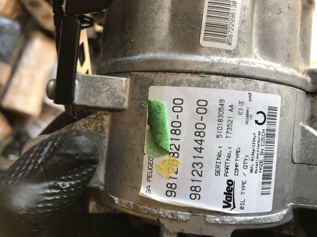 Компресор системи кондиціювання 9812314480 PEUGEOT