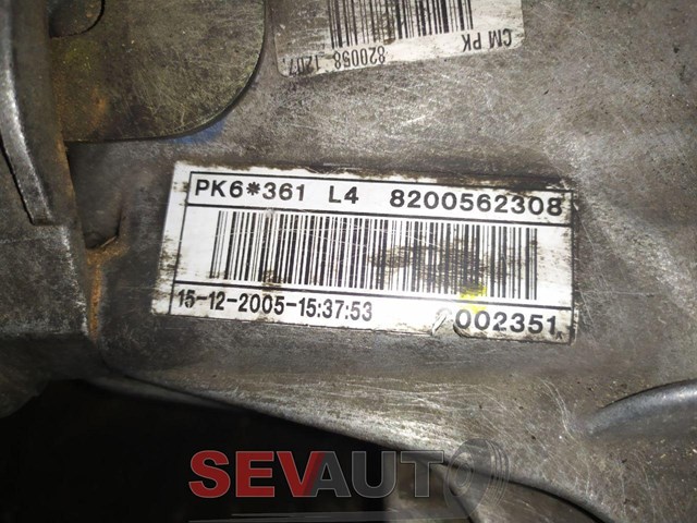 Коробка передач в зборі з головною передачею і диференціалом PK6361 RENAULT