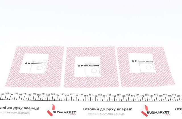 Комплект поршневих кілець на 1 циліндр, STD. 00224N0 MAHLE