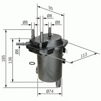 Фільтр-відстійник палива грубої очистки 0450907011 BOSCH