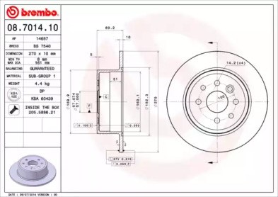 Дискові гальма 08701410 BREMBO