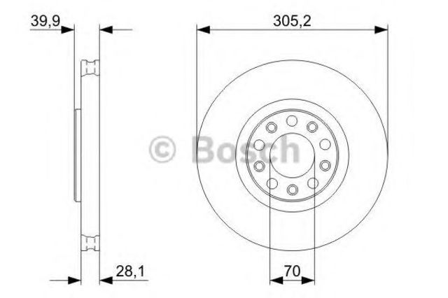 Гальмо дискове переднє 0986479293 BOSCH