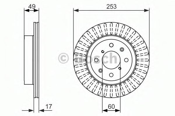 Гальмо дискове переднє 0986479790 BOSCH