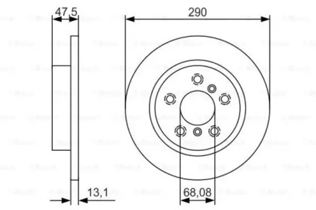 Диск заднього гальма 0986479D17 BOSCH