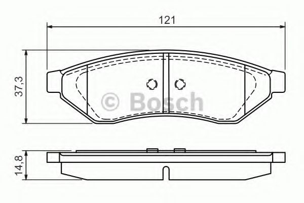 Задні гальмівні колодки 0986494172 BOSCH