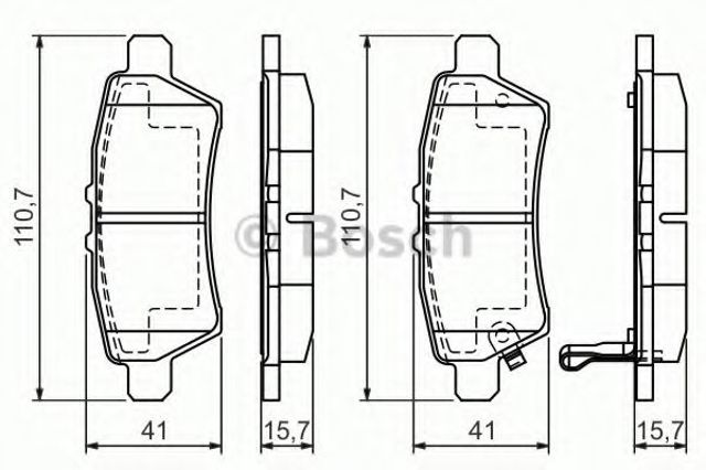 Задні гальмівні колодки 0986494369 BOSCH