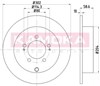 Диск гальмівний задній 1031033 KAMOKA