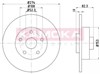Диск гальмівний задній 1031133 KAMOKA