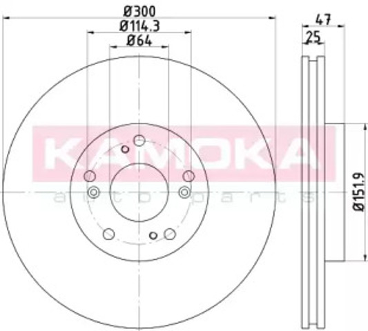 Ротор гальмівний 103257 KAMOKA