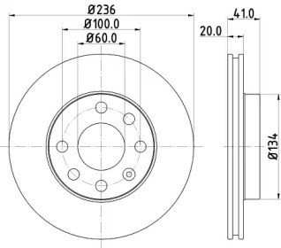 Диск гальмівний передній 103302 KAMOKA
