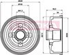 Барабан гальмівний задній 104033 KAMOKA