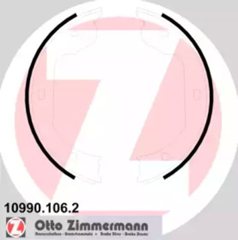 Колодки ручника / стоянкового гальма 109901062 ZIMMERMANN