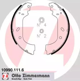 Колодки гальмівні задні, барабанні 109901116 ZIMMERMANN
