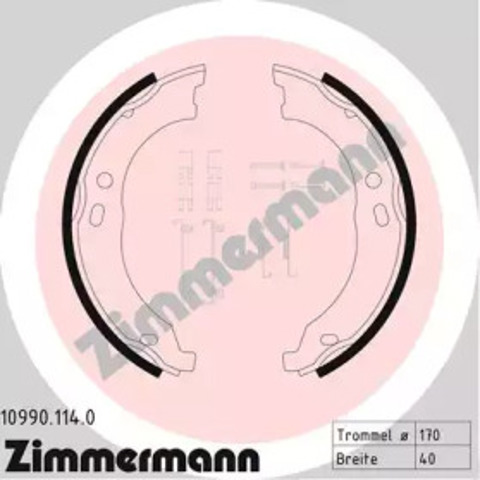 Колодки стоянкового гальма 109901140 ZIMMERMANN