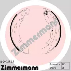 Колодки гальмівні задні, барабанні 109901563 ZIMMERMANN