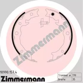 Гальмівні колодки гальма стоянки 109901574 ZIMMERMANN