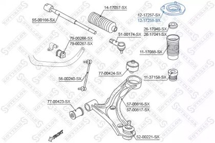 Кріплення переднього амортизатора 1217258SX STELLOX