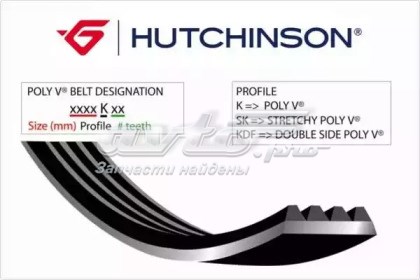 Ремінь приводний, агрегатів 1400K7 HUTCHINSON