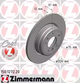 Диск гальмівний задній 150127220 ZIMMERMANN