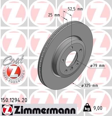 Гальмо дискове переднє 150129420 ZIMMERMANN