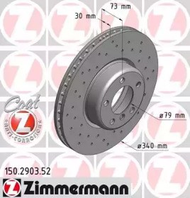Гальмо дискове переднє 150290352 ZIMMERMANN