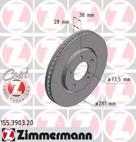 Гальмо дискове переднє 155390320 ZIMMERMANN