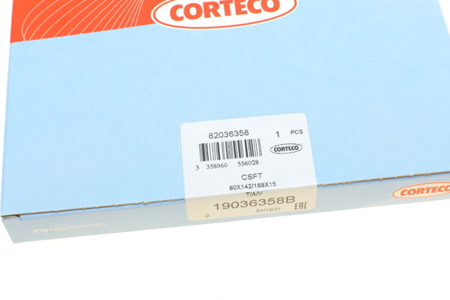 Сальник коленвала двигуна, задній 19036358B CORTECO