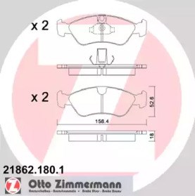 Тормозні колодки 218621801 ZIMMERMANN