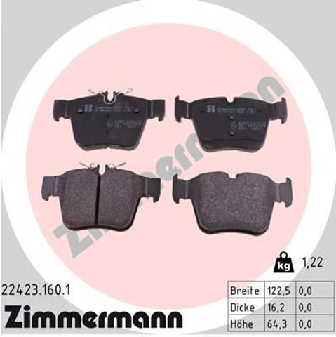 Задні колодки 224231601 ZIMMERMANN
