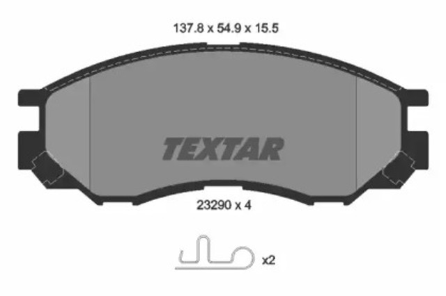 Колодки передні 2329002 TEXTAR