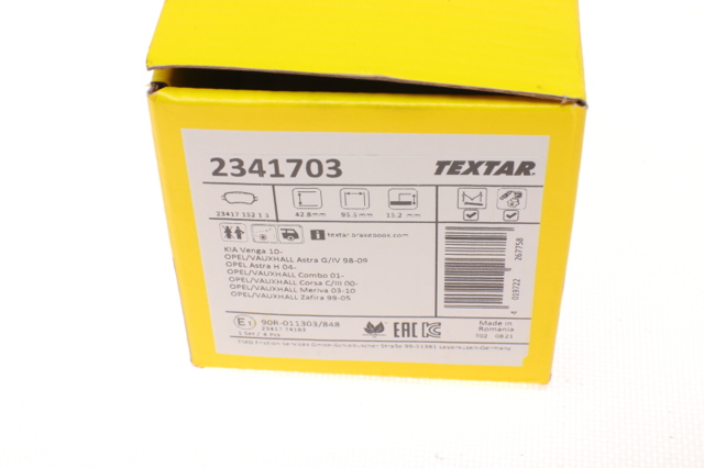Колодки гальмові задні, дискові 2341703 TEXTAR