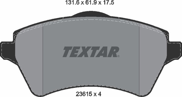 Гальмівні колодки 2361501 TEXTAR