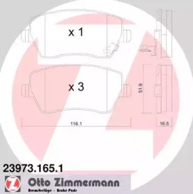 Гальмівні колодки 239731651 ZIMMERMANN