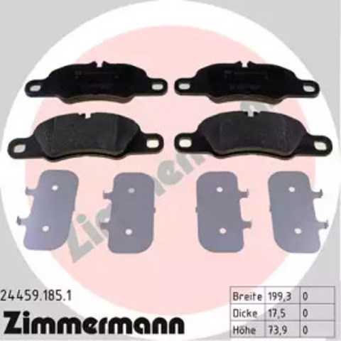 Колодки гальмівні передні, дискові 244591851 ZIMMERMANN