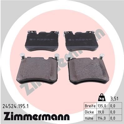 Тормозні колодки 245241951 ZIMMERMANN
