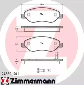 Гальмівні колодки 245501901 ZIMMERMANN