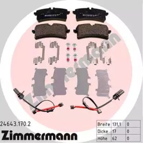 Колодки на гальмо задній дисковий 246431702 ZIMMERMANN
