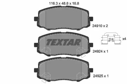 Колодки передні 2491001 TEXTAR