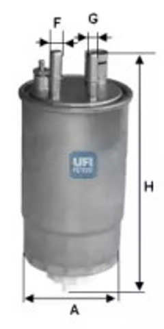 Фільтр-відстійник палива грубої очистки 24ONE03 UFI