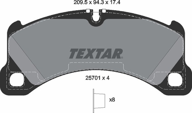 Тормозні колодки 2570101 TEXTAR